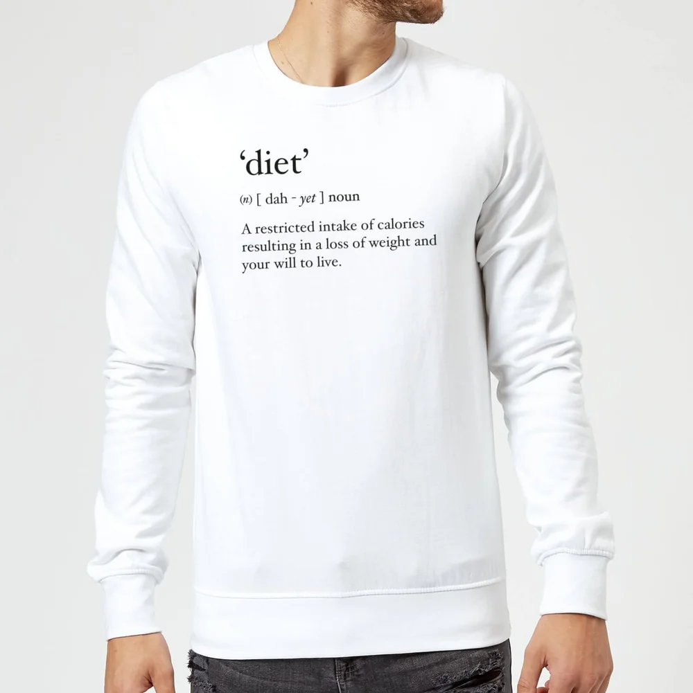 Dictionary Diet Sweatshirt - White - S - White Image 1