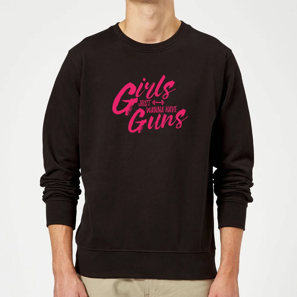 Girls Just Wanna Have Guns Sweatshirt - Black - S - Black Image 1