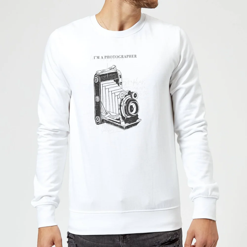 Photography Vintage Scribble Sweatshirt - White - S - White Image 1