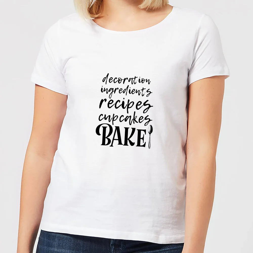 Baking Words Women's T-Shirt - White - S - White Image 1