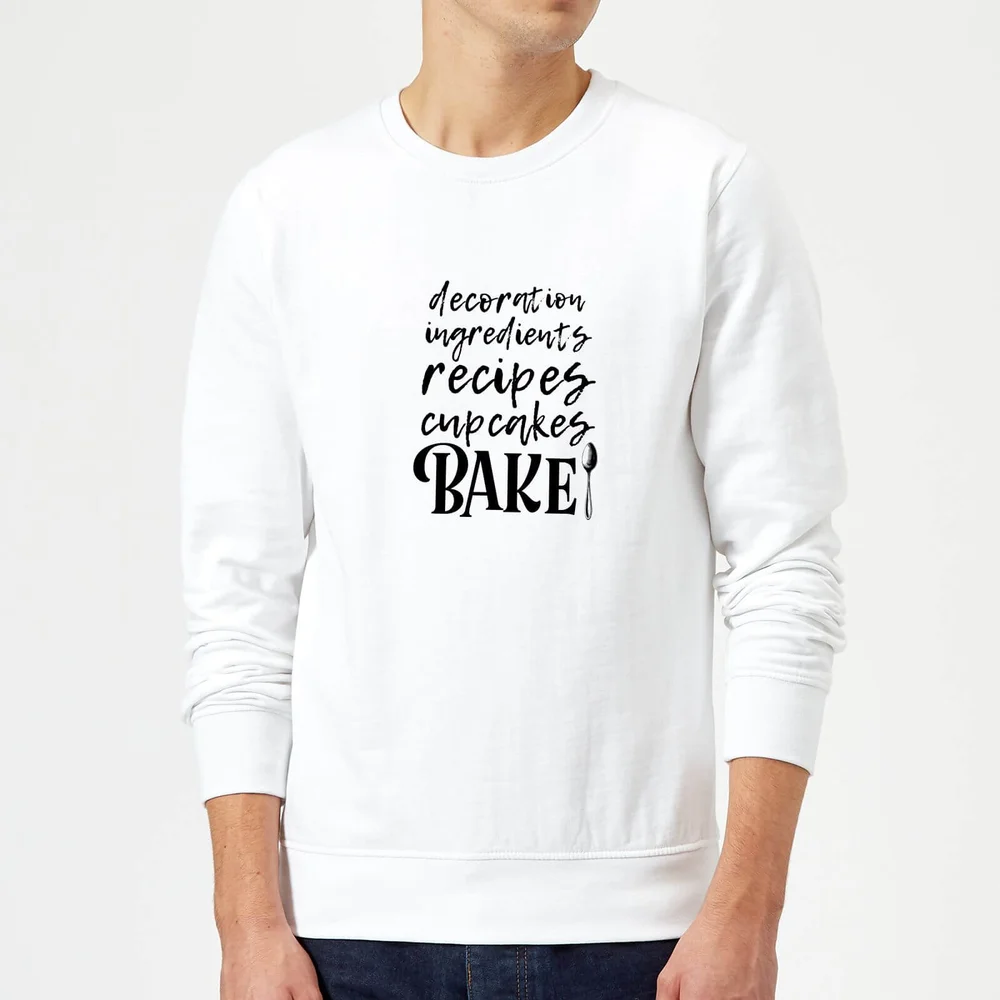 Baking Words Sweatshirt - White - S - White Image 1