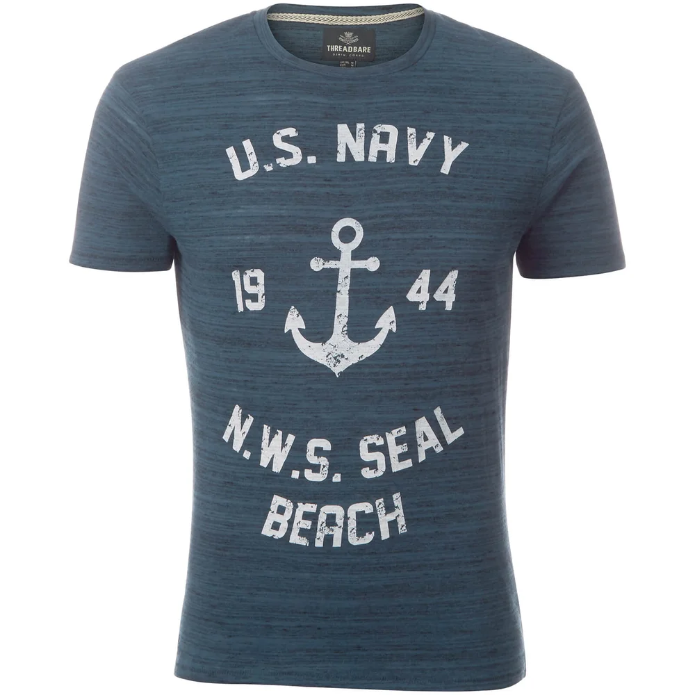Threadbare Men's Seal Beach T-Shirt - Denim - S - Blue Image 1