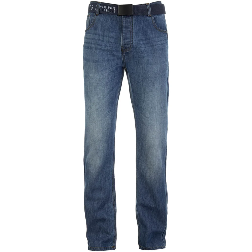 Smith & Jones Men's Furio Denim Jeans - Light Wash - 28S - Blue Image 1