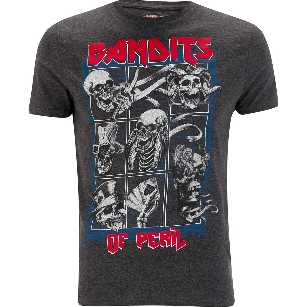 Brave Soul Men's Bandit T-Shirt - Dark Charcoal - S - Grey Image 1