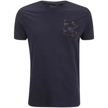 Brave Soul Men's Pulp Camo Pocket T-Shirt - Navy