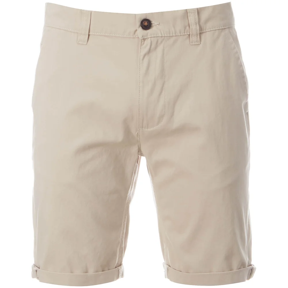 D-Struct Men's Miko Chino Shorts - Stone - S - Stone Image 1