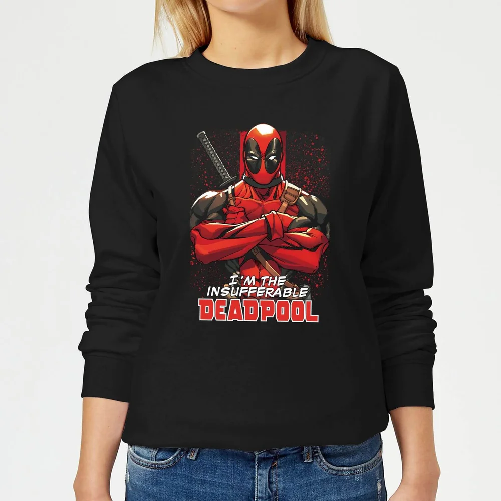 Marvel Deadpool Crossed Arms Women's Sweatshirt - Black - S Image 1