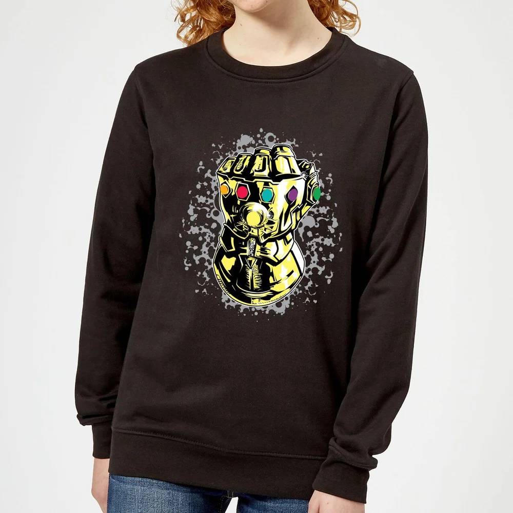Marvel Avengers Infinity War Fist Comic Women's Sweatshirt - Black - S Image 1