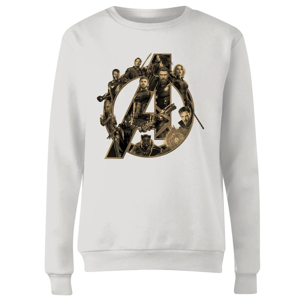 Marvel Avengers Infinity War Avengers Logo Women's Sweatshirt - White - S Image 1