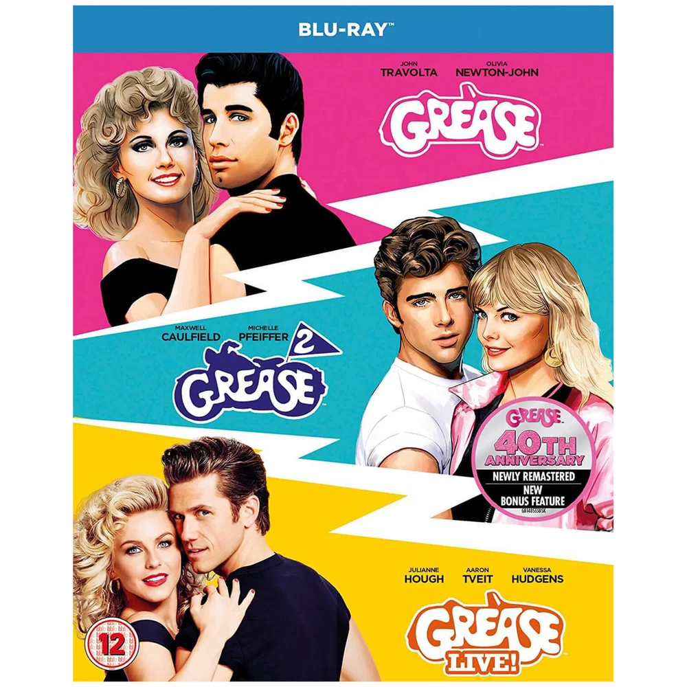 Grease 40th Anniversary Triple (Grease, Grease 2, Grease Live) Image 1