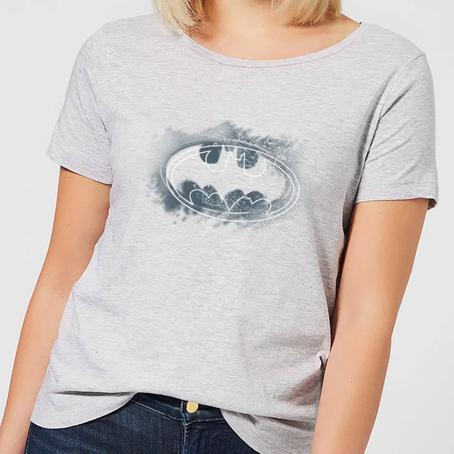 DC Comics Batman Spray Logo Women's T-Shirt - Grey