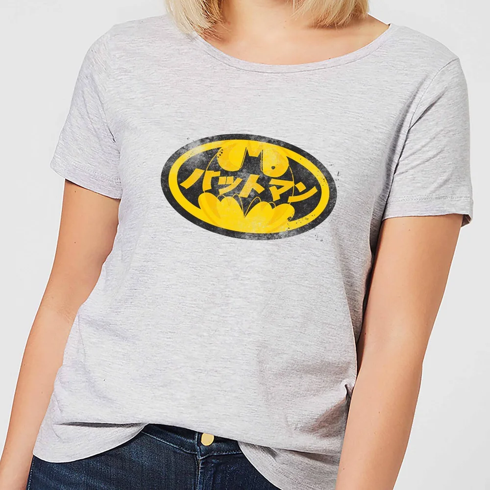 DC Comics Batman Japanese Logo Women's T-Shirt - Grey - S Image 1
