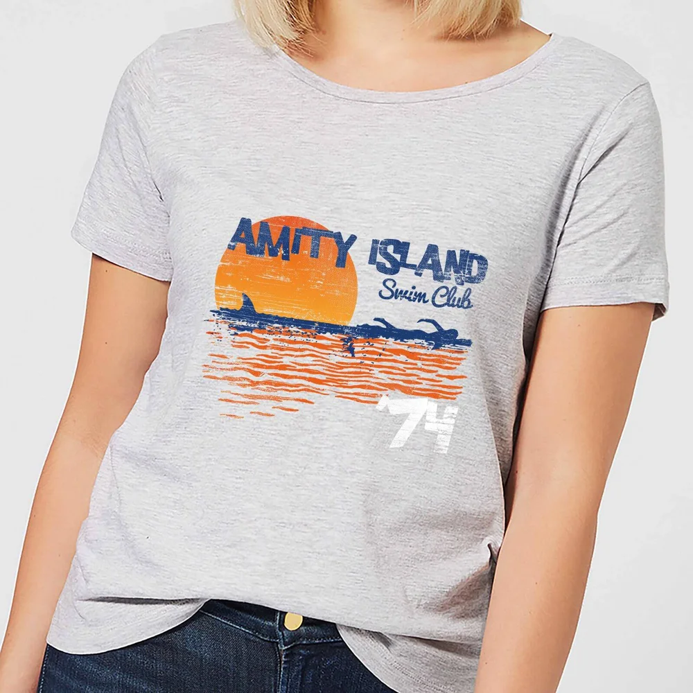 Jaws Amity Swim Club Women's T-Shirt - Grey - S Image 1