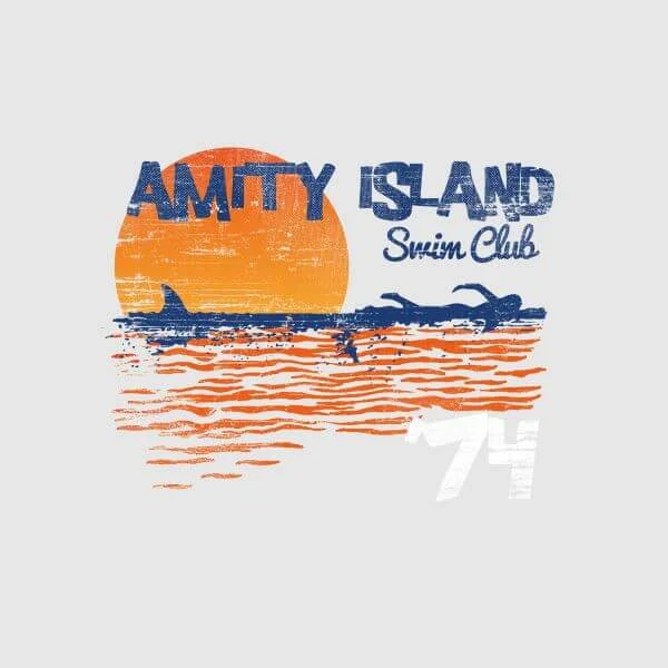 Jaws Amity Swim Club Women's T-Shirt - Grey