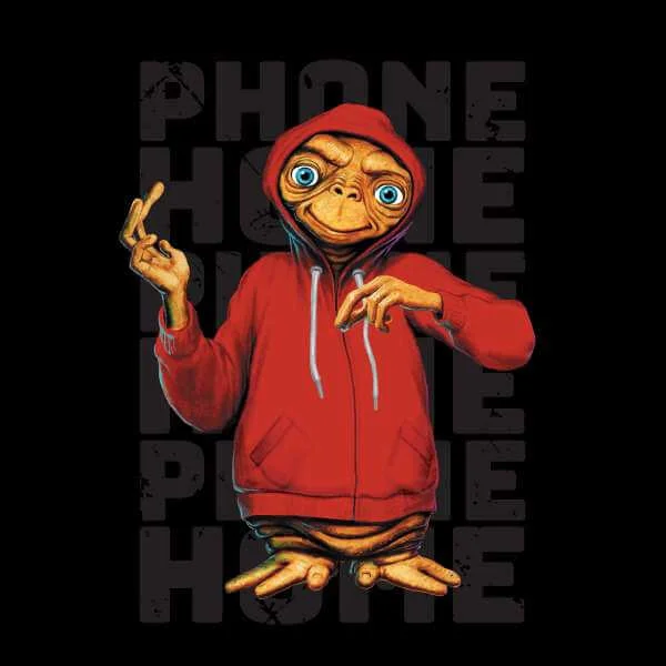 ET Phone Home Stylised Sweatshirt - Black
