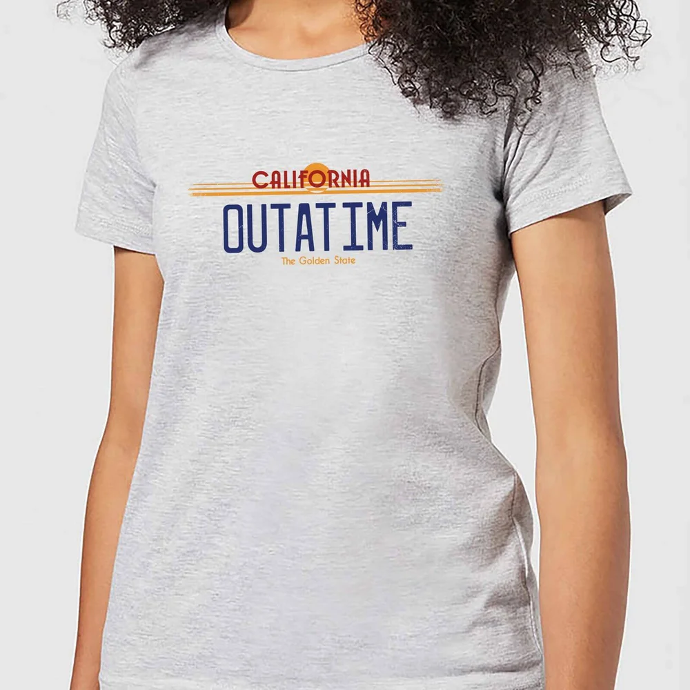 Back To The Future Outatime Plate Women's T-Shirt - Grey - S Image 1