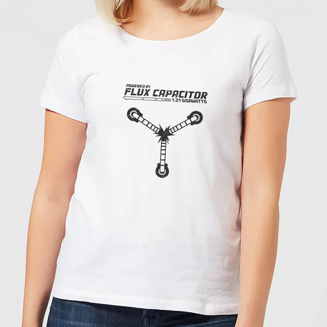 Back To The Future Powered By Flux Capacitor Women's T-Shirt - White