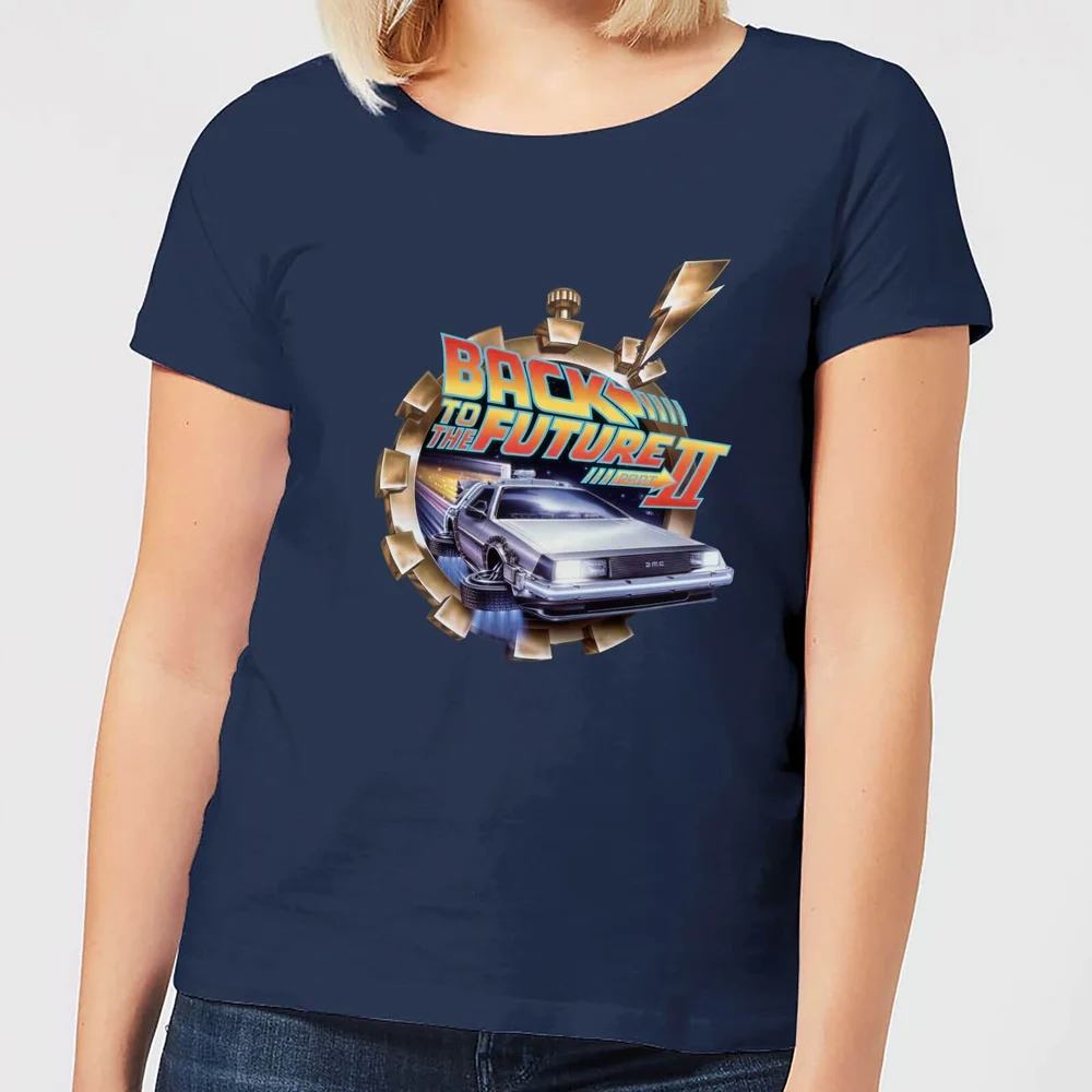 Back To The Future Clockwork Women's T-Shirt - Navy - S Image 1