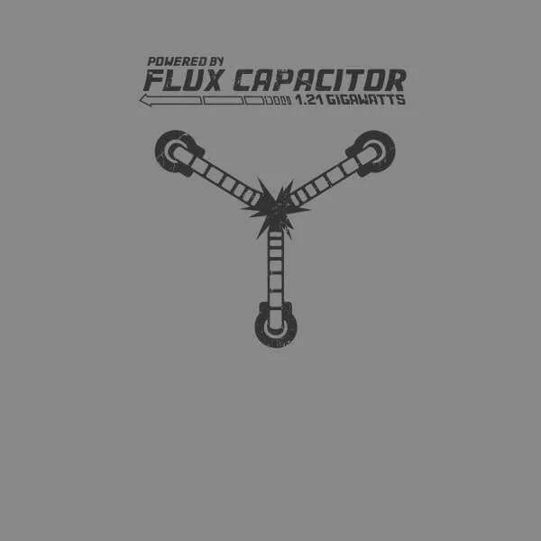 Back To The Future Powered By Flux Capacitor Sweatshirt - Grey