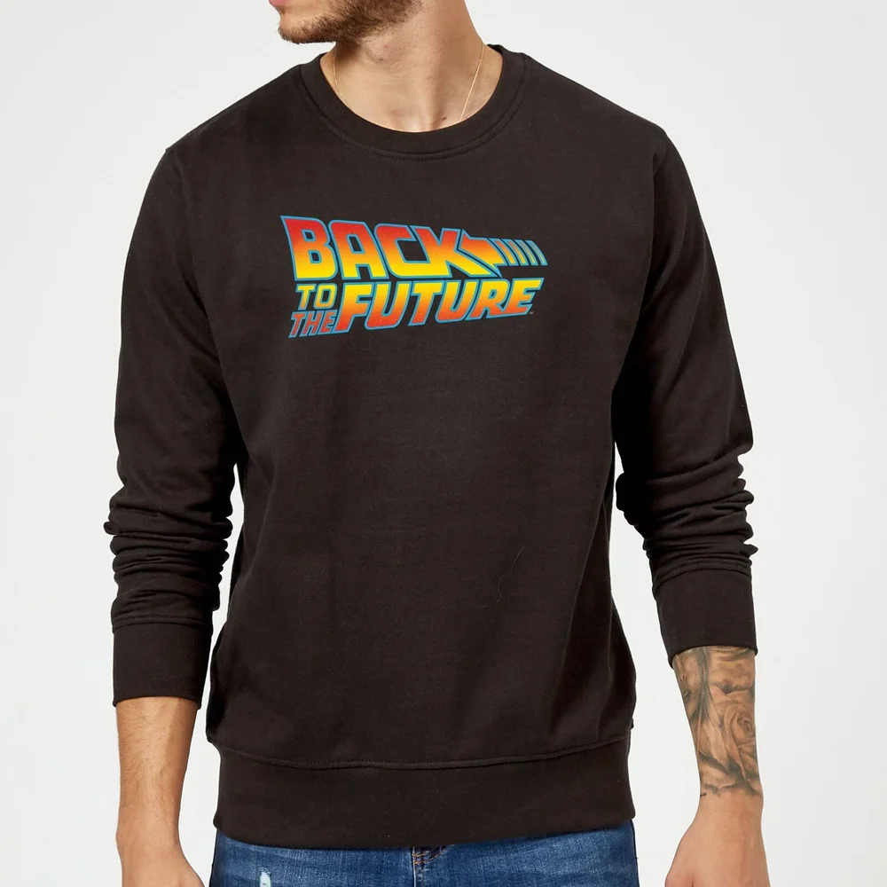 Back To The Future Classic Logo Sweatshirt - Black - S Image 1