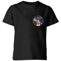 NASA Vintage Rainbow Shuttle Kids' T-Shirt - Black - undefined undefined