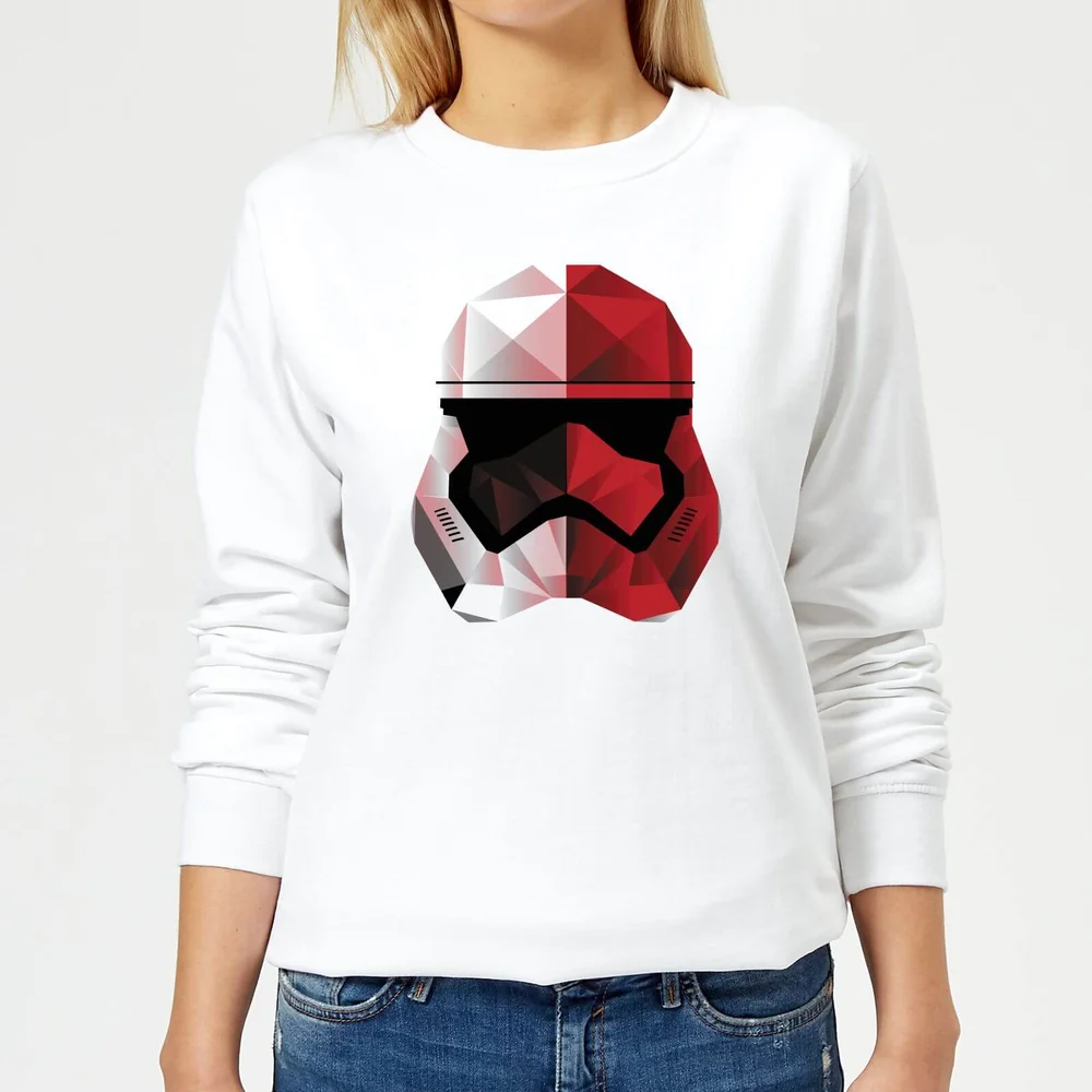 Star Wars Cubist Trooper Helmet White Women's Sweatshirt - White - S Image 1