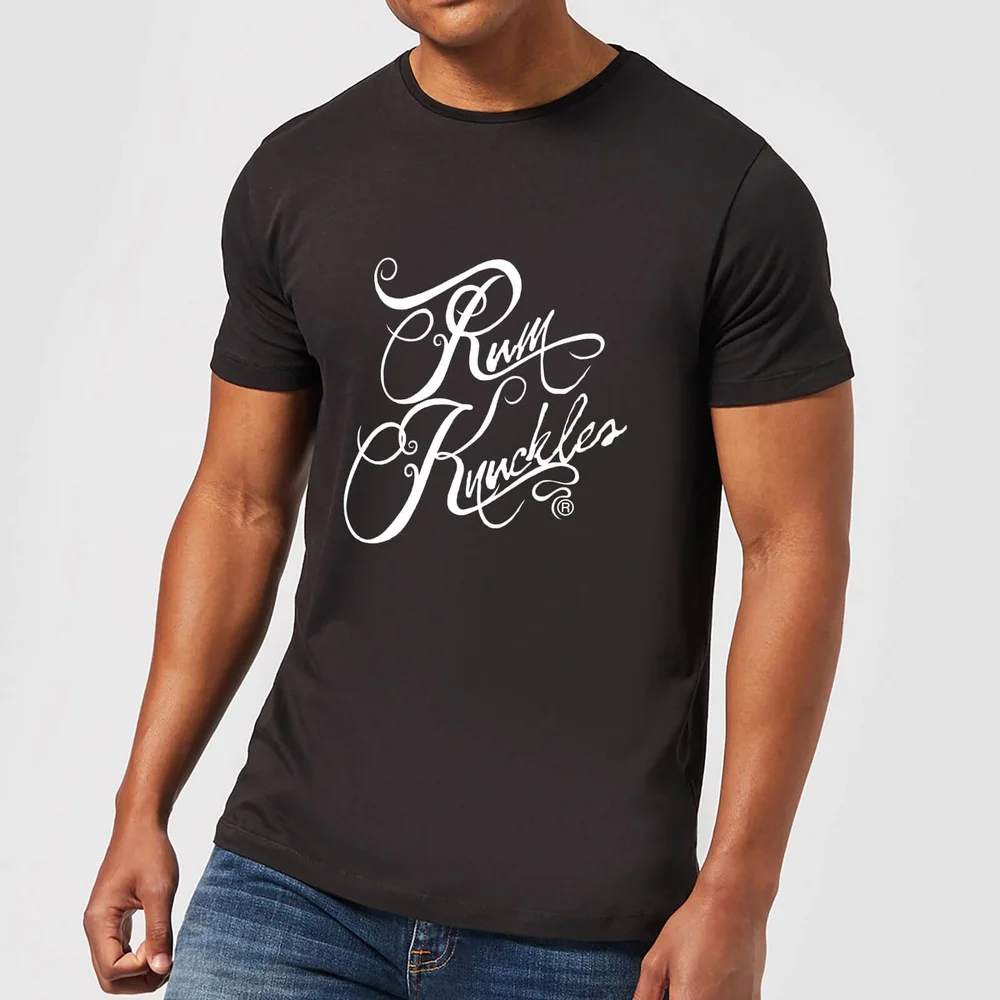 Rum Knuckles Typography T-Shirt - Black - S - Black Image 1