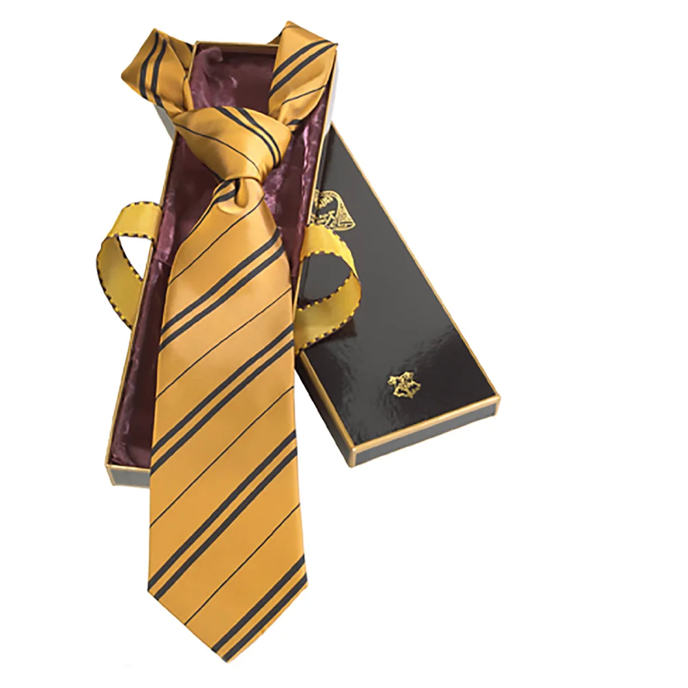 Harry Potter 100% Silk Hufflepuff Necktie in Madam Malkin's Box Image 1