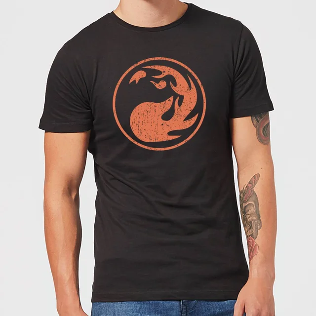 Magic The Gathering Mana Red T-Shirt - Black