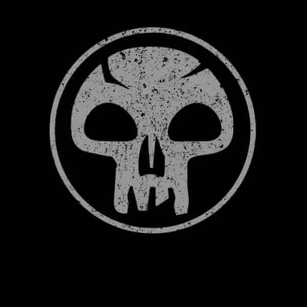 Magic The Gathering Mana Black T-Shirt - Black