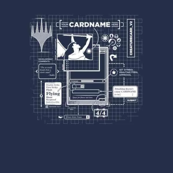 Magic The Gathering Card Grid T-Shirt - Navy