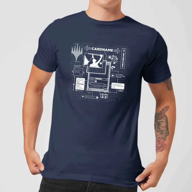 Magic The Gathering Card Grid T-Shirt - Navy