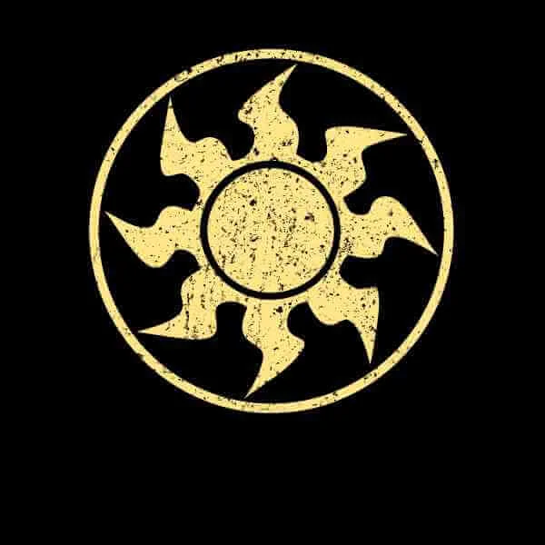 Magic The Gathering Mana White T-Shirt - Black