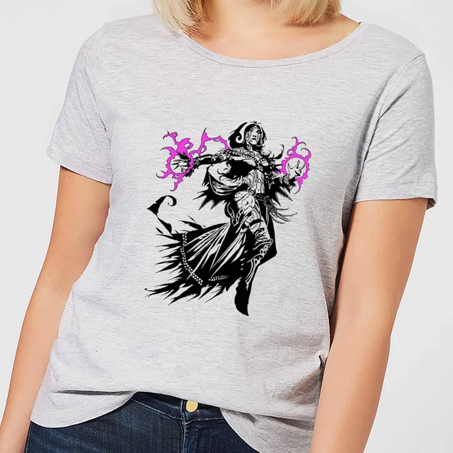 Magic The Gathering Liliana Character Art Women's T-Shirt - Grey