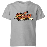 Street Fighter Logo Kids' T-Shirt - Grey - undefined undefined