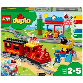 LEGO DUPLO My Town Steam Train Set with Action Bricks (10874)