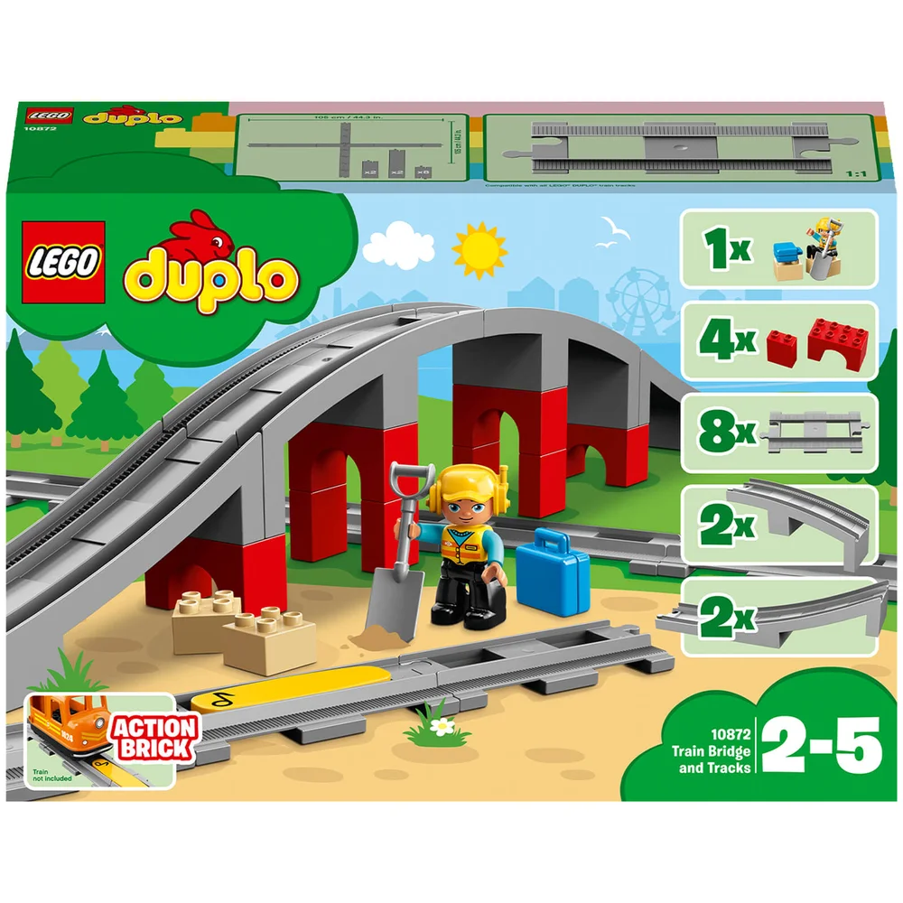 LEGO DUPLO Town: Train Bridge and Tracks Building Set (10872) Image 1