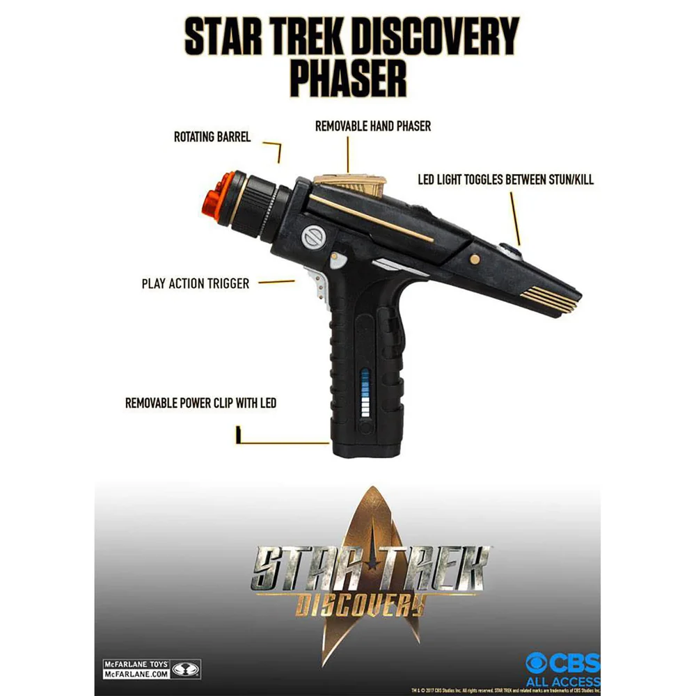 McFarlane Star Trek Discovery Phaser Replica Image 1