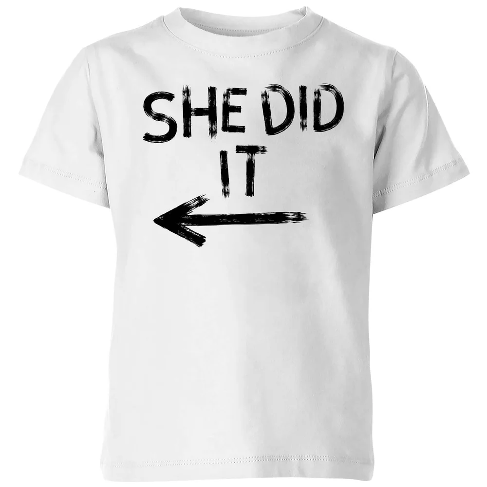 My Little Rascal She Did It Kids' T-Shirt - White - 3-4 Years - White Image 1
