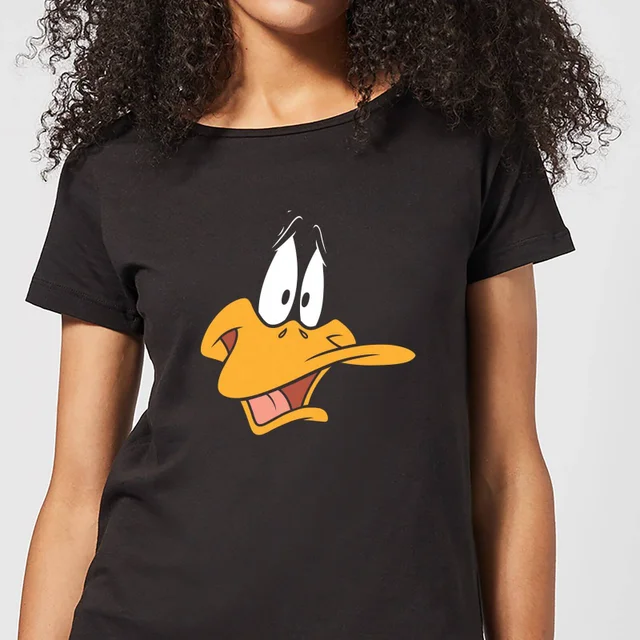Looney Tunes Daffy Duck Face Women's T-Shirt - Black