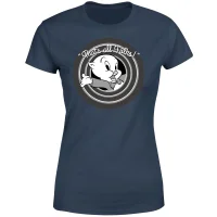 Looney Tunes That's All Folks Porky Pig Women's T-Shirt - Navy - undefined undefined
