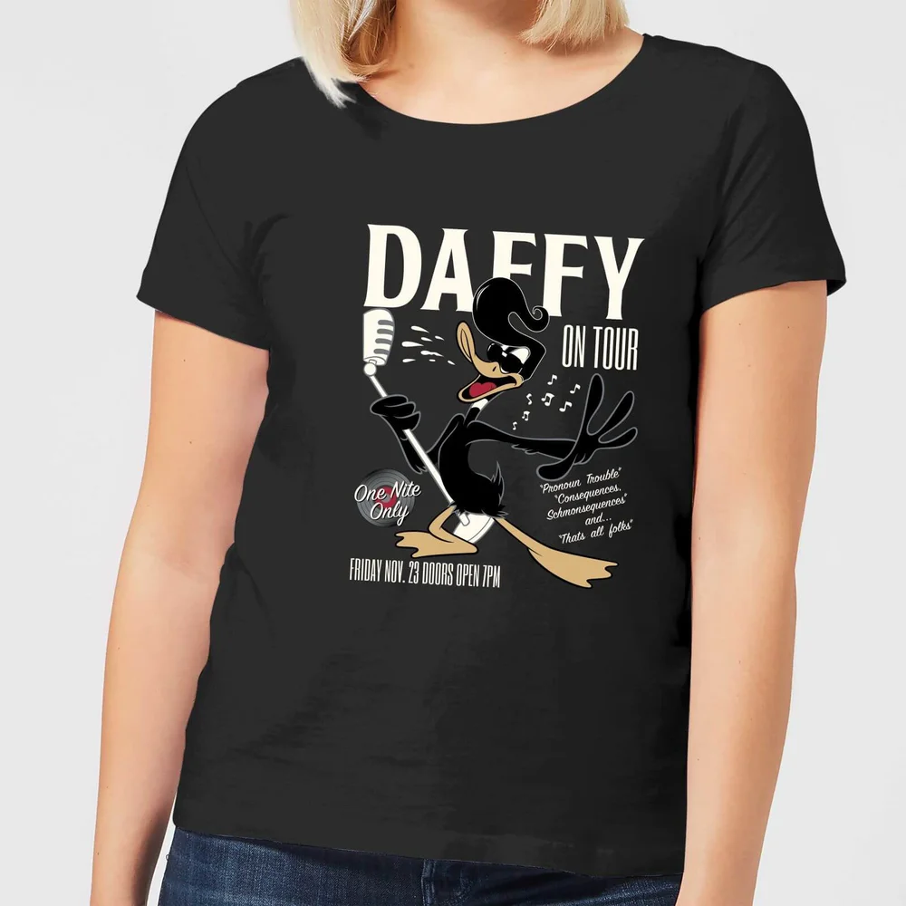 Looney Tunes Daffy Concert Women's T-Shirt - Black - S Image 1