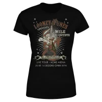 Looney Tunes Wile E Coyote Guitar Arena Tour Women's T-Shirt - Black - undefined undefined