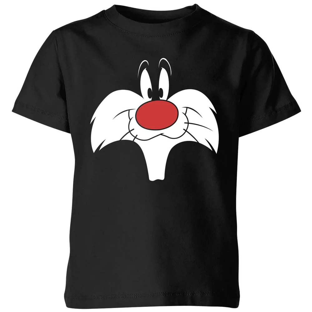 Looney Tunes Sylvester Big Face Kids' T-Shirt - Black - 3-4 Years Image 1