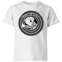 Looney Tunes That's All Folks Porky Pig Kids' T-Shirt - White - undefined undefined