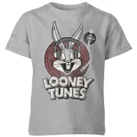 Looney Tunes Bugs Bunny Circle Logo Kids' T-Shirt - Grey - undefined undefined