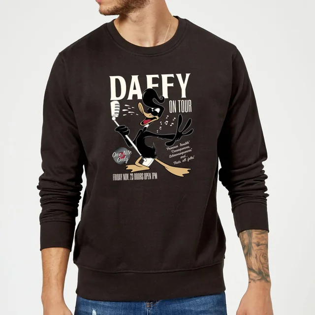 Looney Tunes Daffy Concert Sweatshirt - Black