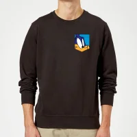 Looney Tunes Roadrunner Face Faux Pocket Sweatshirt - Black - undefined undefined