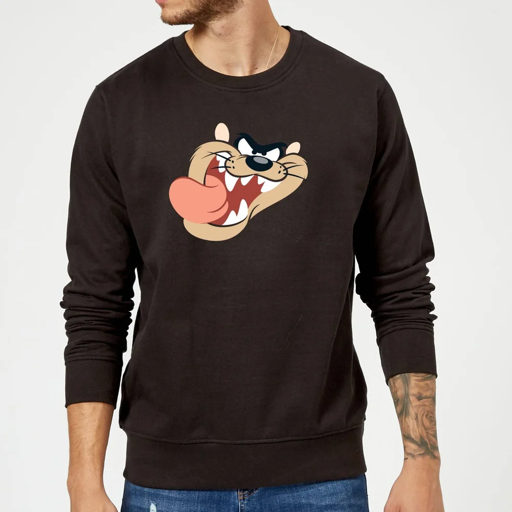 Looney Tunes Tasmanian Devil Face Sweatshirt - Black - S Image 1