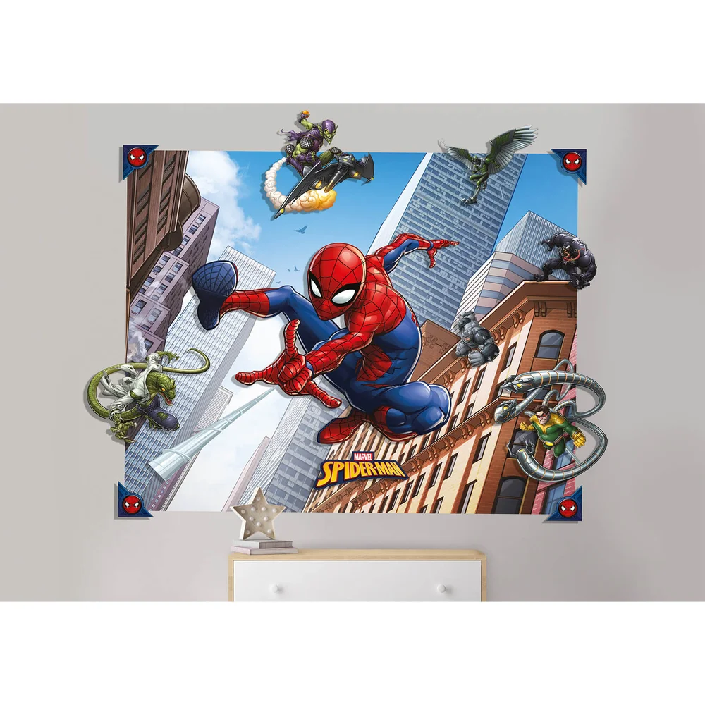 Walltastic Spider-Man 3D Pop-Out Wall Decoration Image 1